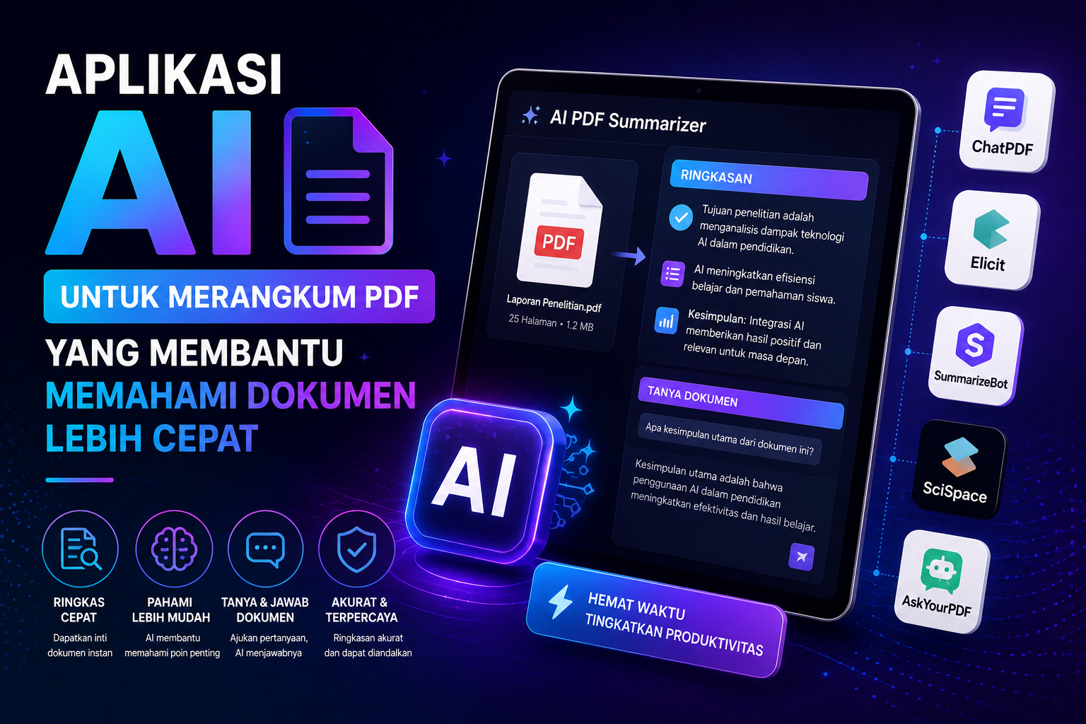 Aplikasi AI untuk Merangkum PDF yang Membantu Memahami Dokumen Lebih Cepat