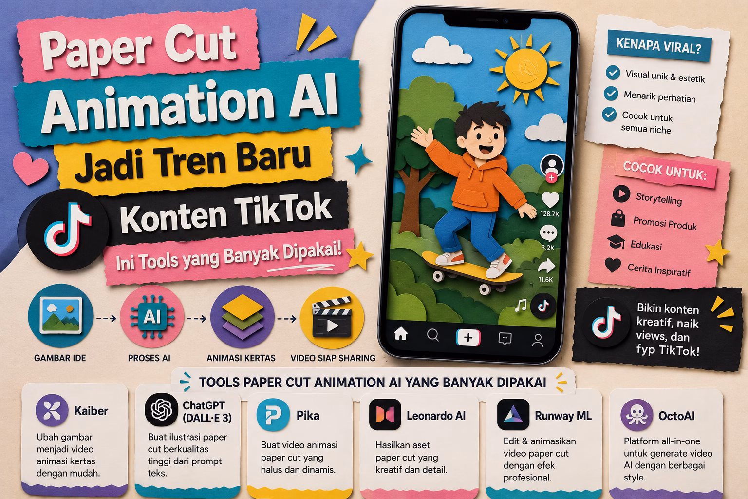 Paper Cut Animation AI Jadi Tren Baru Konten TikTok