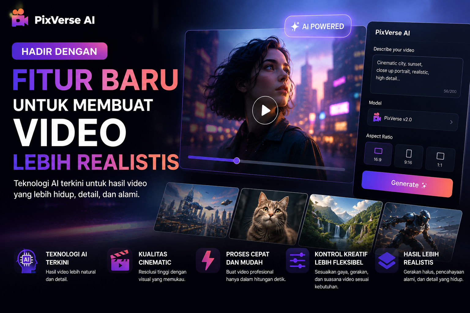 PixVerse AI Hadir dengan Fitur Baru untuk Membuat Video Lebih Realistis